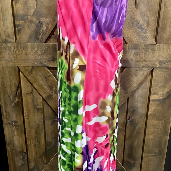 Purple and Green Tie Dye Maxi Dress NWT - Picture 9 of 15